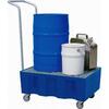 PE collection vessel, 60l with rollers and grating